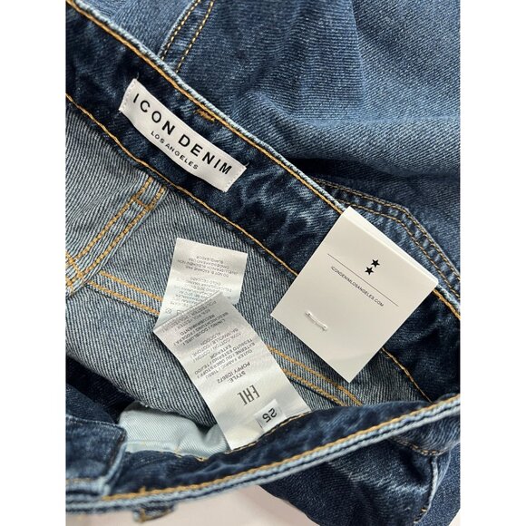 Icon Denim Poppy Wide Leg Jeans in Deep Blue - Picture 5 of 5